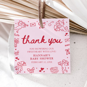 Étiquettes Cadeau Fête Prénatale Bébé Douce Petite Amour Saint-Valen
