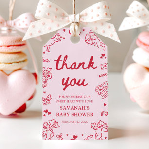 Étiquettes-cadeau Fête Prénatale Bébé Douce Petite Amour Saint-Valen