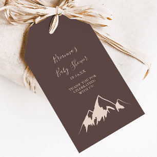 Étiquettes-cadeau Fête Prénatale Clear Mountain Country