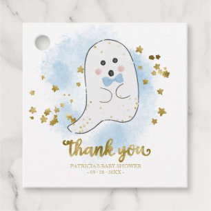 Étiquettes Cadeau Fête Prénatale Halloween pour un Petit Fantôme Mig