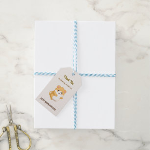 Étiquettes-cadeau Fête Prénatale pour un Adorable Hamster