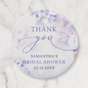 Étiquettes Cadeau Fête prénuptiale élégante avec des fleurs pastel v