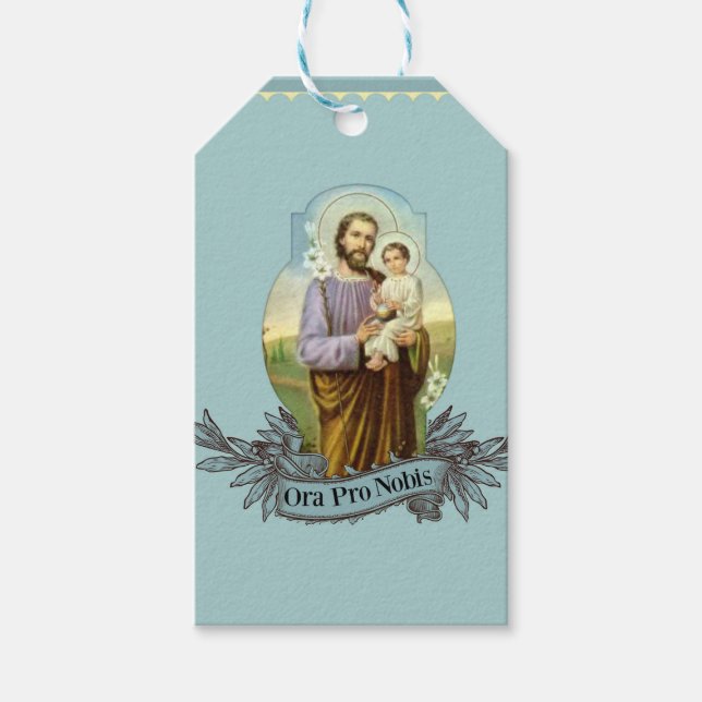 Étiquettes-cadeau Fête Saint-Joseph 19 mars (Devant)