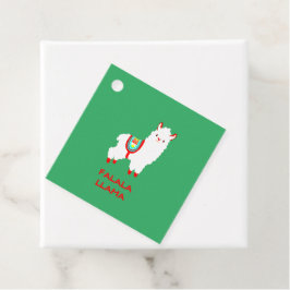 Étiquettes Cadeau Fêtes de Noël Falala Llama