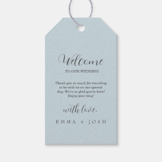 Étiquettes-cadeau Feuille minimale | Mariage de monogramme officiel