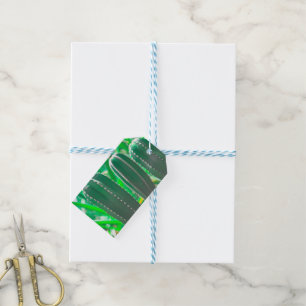 Étiquettes-cadeau Feuilles de plante de cactus vert pastel