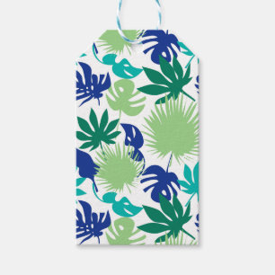 Étiquettes-cadeau Feuilles tropicaux