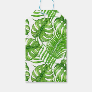 Étiquettes-cadeau Feuilles tropicaux