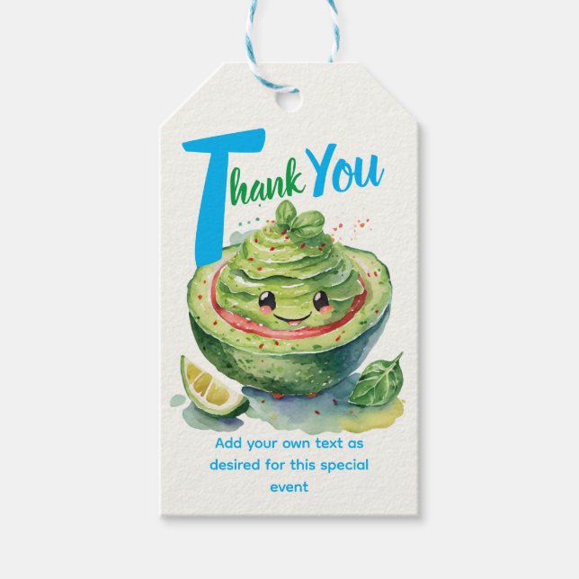 Étiquettes-cadeau Fiesta Guacamole Baby BOY Douche Cute Faveurs Cade (Devant)