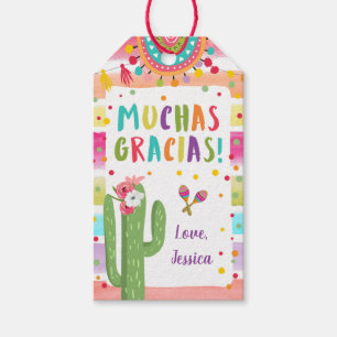 Étiquettes-cadeau Fiesta Merci Muchas Gracias Favoriser