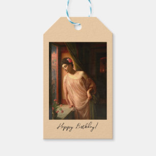Étiquettes-cadeau Fille à la fenêtre par Edward John Poynter
