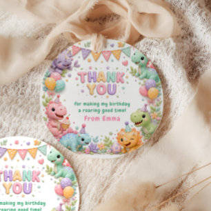 Étiquettes Cadeau Fille Anniversaire Dinosaure Merci