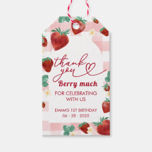 Étiquettes-cadeau Fille de premier anniversaire de Berry 1er anniver