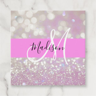 Étiquettes Cadeau Fille Lilac Shimmer Parties scintillant Étincelles