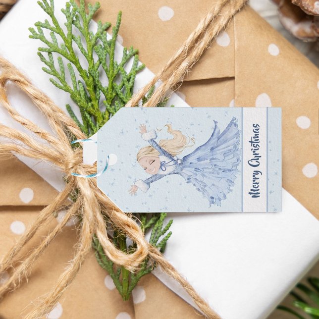Étiquettes-cadeau Fille Princesse Enchantée Snowflakes (Créateur téléchargé)