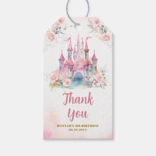 Étiquettes-cadeau Fille Princesse Royale Château 5ème Anniversaire M