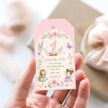 Fille rose jardin de fées fête de premier annivers
