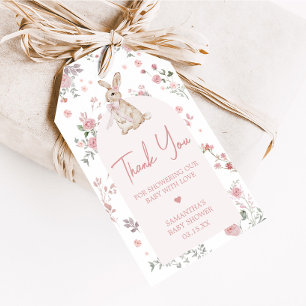 Étiquettes-cadeau Fille Un Baby shower De Lapin Favoriser Tags