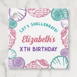 Étiquettes Cadeau Filles Coquillages Anniversaire
