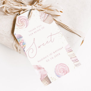 Étiquettes-cadeau Filles' Rose Sweet One Candy Glace Crème Favoriser