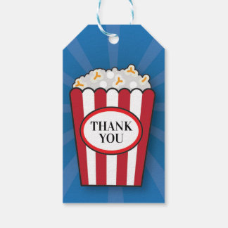 Étiquettes-cadeau Film de fête d'anniversaire Popcorn Film Merci Tag