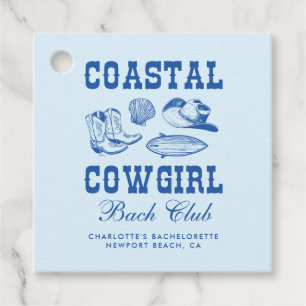 Étiquettes Cadeau Fin de semaine de bachelorette Coastal Cowgirl