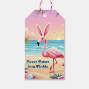 Étiquettes-cadeau Flamant rose Bunny Ears Holi