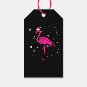 Étiquettes-cadeau Flamant rose de Noël essentiel