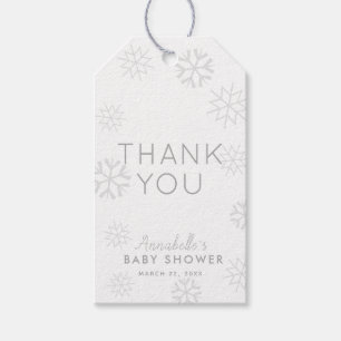 Étiquettes-cadeau Flammes De Neige Gris Bébé Son Froid À L'Extérieur
