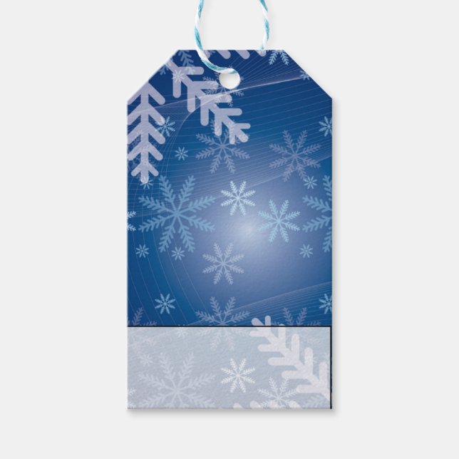 Étiquettes-cadeau Flèches bleues (Devant)