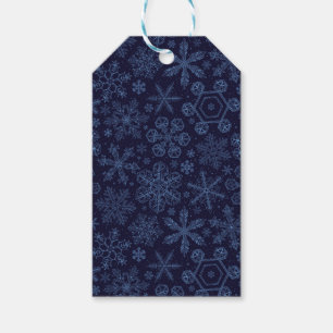 Étiquettes-cadeau Flèches bleues sur bleu