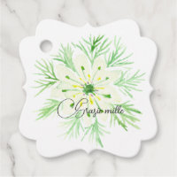 Fleur aquarelle verte et blanche Grazie Mille