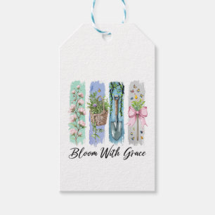 Étiquettes-cadeau Fleur avec Grace Garden Floral Art