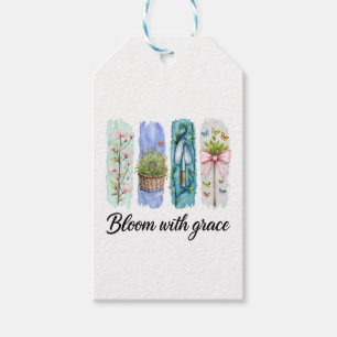 Étiquettes-cadeau Fleur avec Grace Garden Floral Art