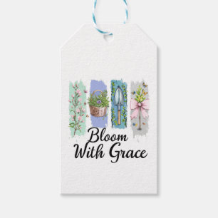 Étiquettes-cadeau Fleur avec Grace Garden Floral Art