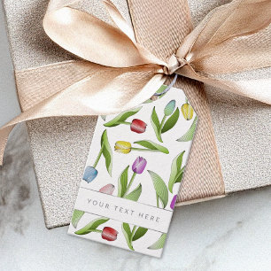 Étiquettes-cadeau Fleur Botanique Tulipe Moderne Colorée