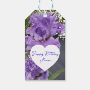Étiquettes-cadeau Fleur d'Iris Fleurs Violet Lavande Lilas Floral