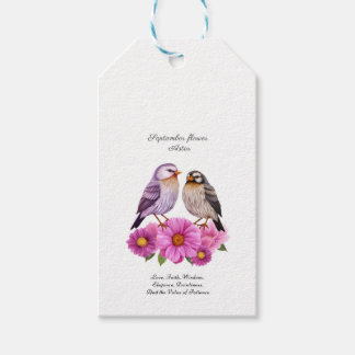 Étiquettes-cadeau Fleur glorieuse de septembre - Aster