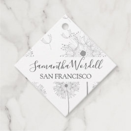 Étiquettes Cadeau Fleur illustrée