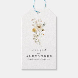 Étiquettes-cadeau Fleur sauvage boho jardin floral