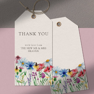 Étiquettes-cadeau Fleur sauvage Charme Pays Floral Mariage Merci