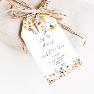 Étiquettes-cadeau Fleur sauvage d'automne Sip Sip Hooray Fête des ma