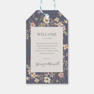 Étiquettes-cadeau Fleur sauvage de printemps Accueil de Dusty Purp