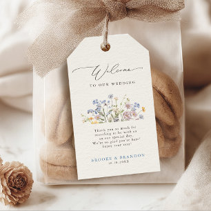 Étiquettes-cadeau Fleur sauvage de printemps coloré Meadow Garden Ma