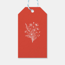 Étiquettes-cadeau Fleur sauvage Elegance-Mariage