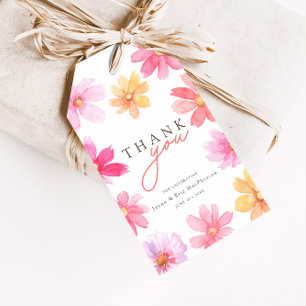 Étiquettes-cadeau Fleur sauvage floral d'été dynamique Favoriser