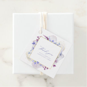 Étiquettes Cadeau Fleur sauvage Mariage aquarelle Cadre Peri ID954