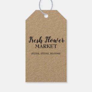 Étiquettes-cadeau Fleuriste du marché aux fleurs fraîches