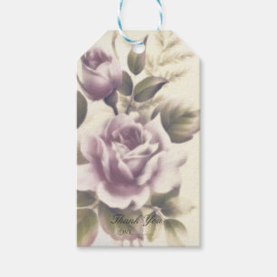 Étiquettes-cadeau Fleurs Antiques Roses Vieille Gloire Faveur de Fêt