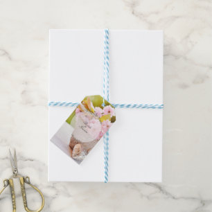 Étiquettes-cadeau Fleurs de cerisier-rose Mariage modifiable